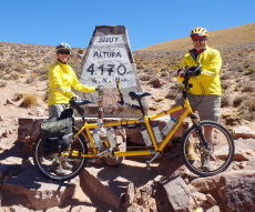 Dennis and Terry Struck with the Bee at Cuesta de Lipan (4170m/13,681'), R 52, Jujuy Province, Argentina